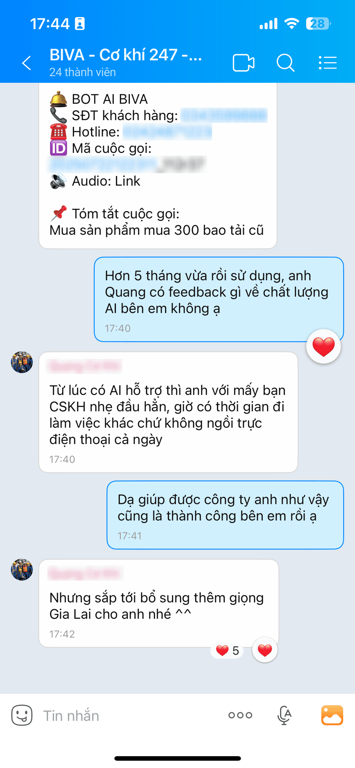 Feedback BIVA 2